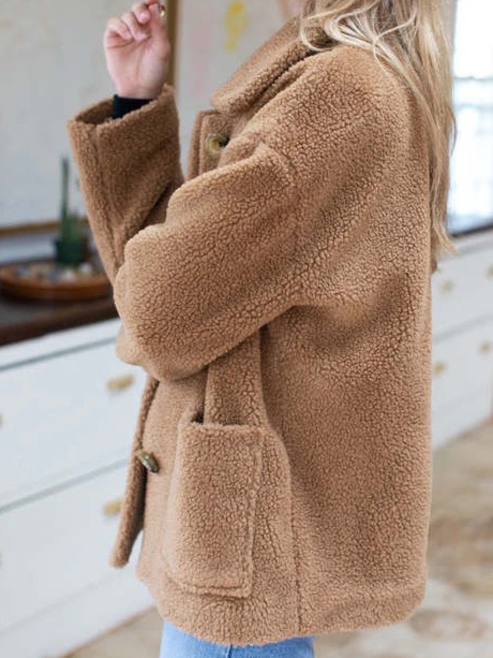 Italian fabric - Emerson Fry, coat/thick sweater. Oversized SML, faux fur style - Picture 3 of 16